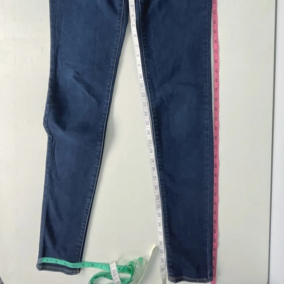 American Eagle Women’s Jeggings Super Stretch Dark Blue Jeans Sz 4 X-Long - Picture 9 of 10